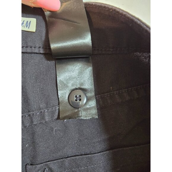 Mens H&M‎ L.O.G.G. Black Cotton Button-Fly Casual Shorts Size 33 - Picture 5 of 10